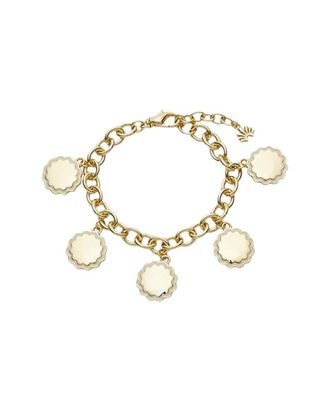 Trina Turk Plated Scalloped Coin Charm Bracelet