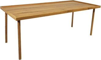 Home Heavenly Mesa de centro de madera maciza de acacia color beige 40 x 60 x 120 cm