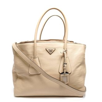 Prada Beige Leather Tote Bag (Pre-Owned)