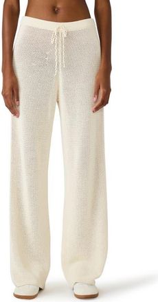 Steve Madden Paisley Open Stitch Wide Leg Pants in Antique at Nordstrom, Size X-Small