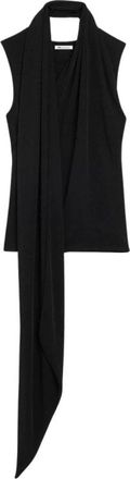 Ami Sleeveless Lavalliere Top - Dames - Tops zonder mouwen - Zwart - M - Tops