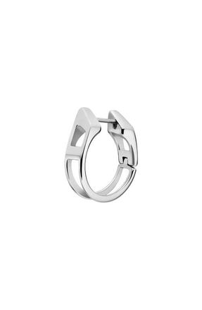 Diesel D Logo Single Hoop Earring in Silver at Nordstrom
