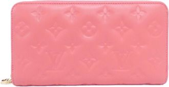 Louis Vuitton Gold Pink Leather Long Bill Wallet (Bi-Fold) (Pre-Owned)