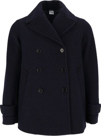 Aspesi Wool Double-Breasted Boxy Coat