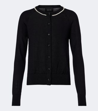 Simone Rocha Embellished wool and silk cardigan