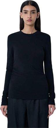 Our Legacy Wolmix Crewneck Slim Top - Dames - Longsleeves - Zwart - XS - Wol - Tops