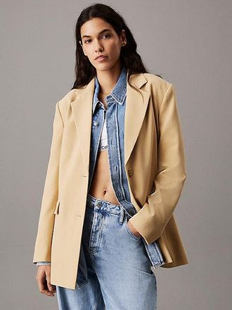 Calvin Klein Zachte blazer van twill met strik aan de achterkant