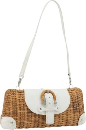 Ferragamo Pre-owned Shoulder Bags, female, Beige, Size: ONE SIZE Pre-owned Accessory Pouch