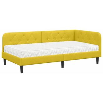 vidaXL Estructura De Cama En Esquina Amarillo 90 X 200 Cm Terciopelo Vidaxl