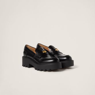 Miu Miu Brushed leather loafers