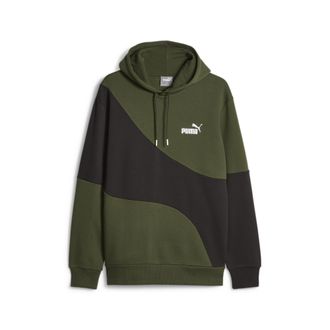 OEM Sudadera Con Capucha Para Hombre Puma Power Cat Fl Verde 67409931 R M