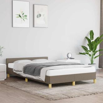 vidaXL Estructura De Cama Sin Colch&oacute;n Tela Gris Taupe 120x200 Cm Vidaxl