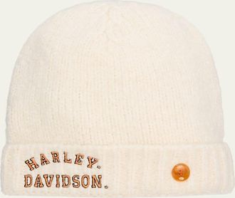 God's True Cashmere x Harley-Davidson Mens Boucle Cashmere Beanie