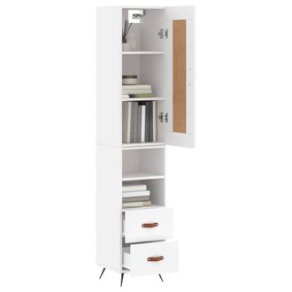 Berkfield Home Highboard White 34.5x34x180 cm Engineered Wood