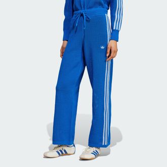 adidas Originals ADIDAS Originals Womens Premium Crochet Track Pants - Blue - Size X-Large