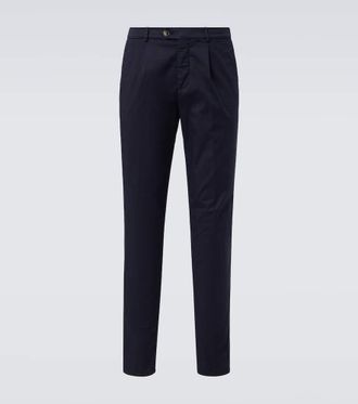 Brunello Cucinelli Pantaloni slim in misto cotone