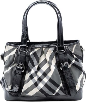 Burberry Pre-owned Burberry Medium Beat Check Nylon Lowry Satchel IW6I909NUO0O6G9G