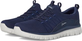 Skechers Womens Graceful-Picture Perfect Sneaker, Navy, 3 UK