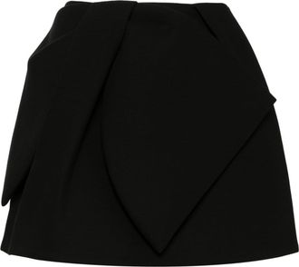 Dice Kayek bow-detail skirt - women - Polyester/Viscose/Polyurethane - 38 - Black