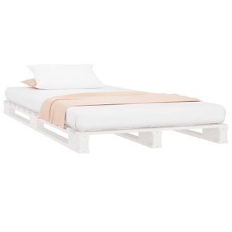 Berkfield Home Pallet Bed White 100x200 cm Solid Wood Pine
