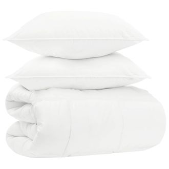 vidaXL Juego De Edred&oacute;n Blanco 135 X 220 Cm Algod&oacute;n, Bamb&uacute;, Poli&eacute;ster Vidaxl