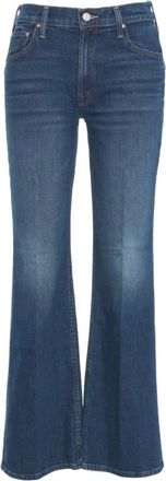 Mother Flared Jeans, female, Blue, Size: W28 The Bookie Sneak Jean