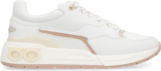 Ferragamo Leather And Fabric Low-top Sneakers