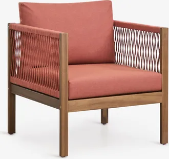 Sklum Sill&oacute;n Con Reposabrazos En Madera De Acacia Branson Sklum