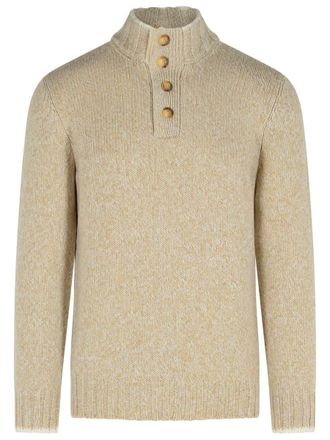 Gran Sasso Melange Beige Virgin Wool Sweater