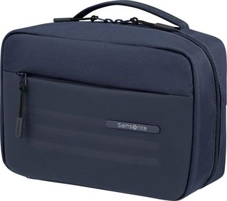 Samsonite Kulturbeutel SAMSONITE STACKD Toilet Kit, 17 cm, Damen, Gr. B/H/T: 24,3cm x 16,8cm x 9,5cm, blau (navy), Polyester, Polyurethan, Taschen Kulturbeutel,