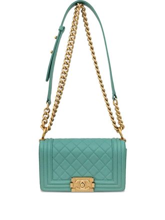 Chanel 2019 Boy Chanel shoulder bag - women - Lambskin - One Size - Green