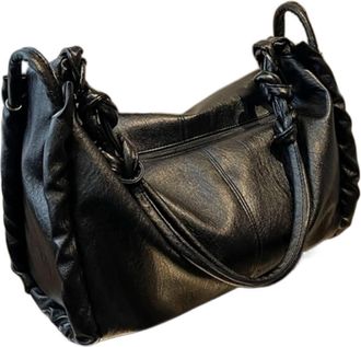 Generic Womens Tote Bag Large Handbag Simple Shoulder Bag for School Work Leisure | black