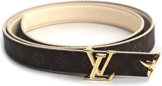 Louis Vuitton Pre-owned Pretty LV Monogram Leather Belt - female - Louis Vuitton Vintage - Vintage Belts - Brown - ONE SIZE - Pre-owned