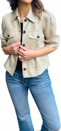 Joseph Ribkoff Womens Foiled Jacket In Champagne