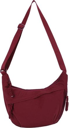 Generic Nylon Crossbody Bag Trendy Crescent Bag Hobo Shoulder Bag for Women (Red)