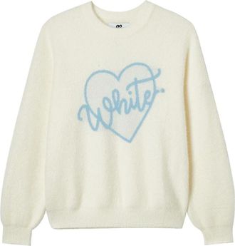 Chocoolate Maglione con decorazione - Bianco