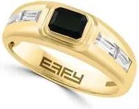 Effy Mens Onyx & CZ Wide Signet Ring in Black at Nordstrom Rack, Size 10