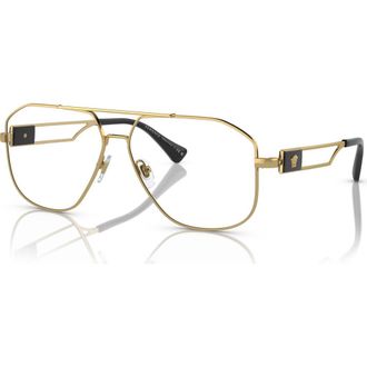 Versace 59mm Pilot optical glasses in Gold at Nordstrom