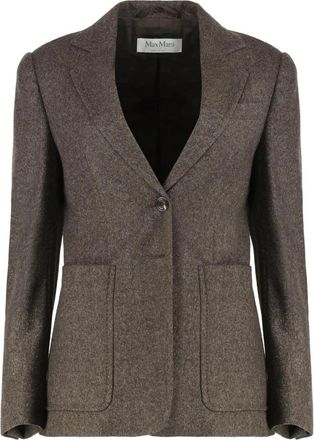 Max Mara Single-Breasted Blazer - Dames - Blazers - Bruin - S - Jassen