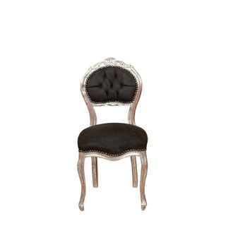 Biscottini International Biscottini - Silla De Cocina De Madera Silla De Comedor 44x89x41 Cm Silla De Dormitorio Tapizada Sill&oacute;n De Sal&oacute;n Barroco Estilo Franc&eacute;s
