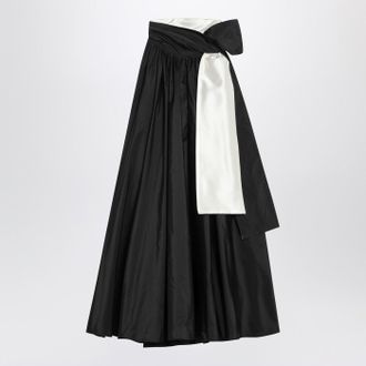 Pianoforte di Max Mara ärmellose Kleid in schwarzer Taft