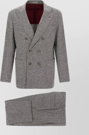 Brunello Cucinelli wool cashmere double-breasted suit