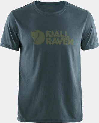 Fjällräven Mens Fjallraven Logo Mens T-Shirt - Navy 560 - Green - Size: 40
