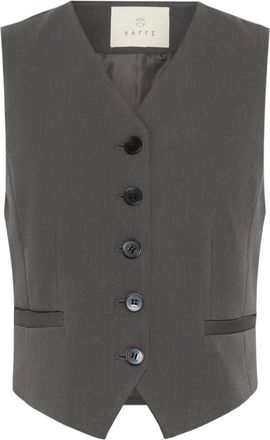 Kaffe KAuma Vest - Dames - Jassen - Grijs - Maat: L Leer