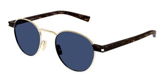 Saint Laurent SL 707 Asian Fit 004 Mens Sunglasses Gold Size 49 - Free RX Lenses - Free RX Lenses