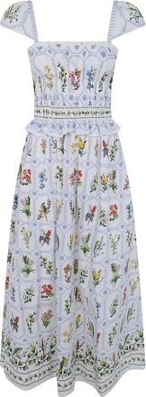 Farm Rio Tropical Porcelain Maxijurk - Dames - Maxi kleedjes - Veelkleurig - S - Katoen - Kleedjes