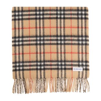 Burberry Vintage Check Cashmere Scarf for Unisex in Beige with Pattern