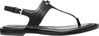 Michael Kors Mandy Thong Sandal - Dames - Sandalen - Zwart - 41 EU - Leer - Schoenen