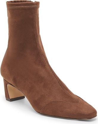 Dolce Vita Anika Block Heel Bootie in Dark Brown at Nordstrom, Size 7.5