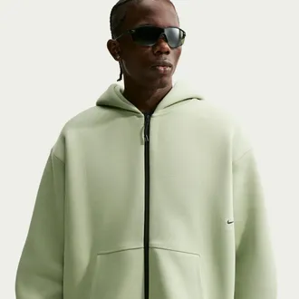 Nike Mens Tech Fleece Full-Zip Hoodie in Green | IF1319-370